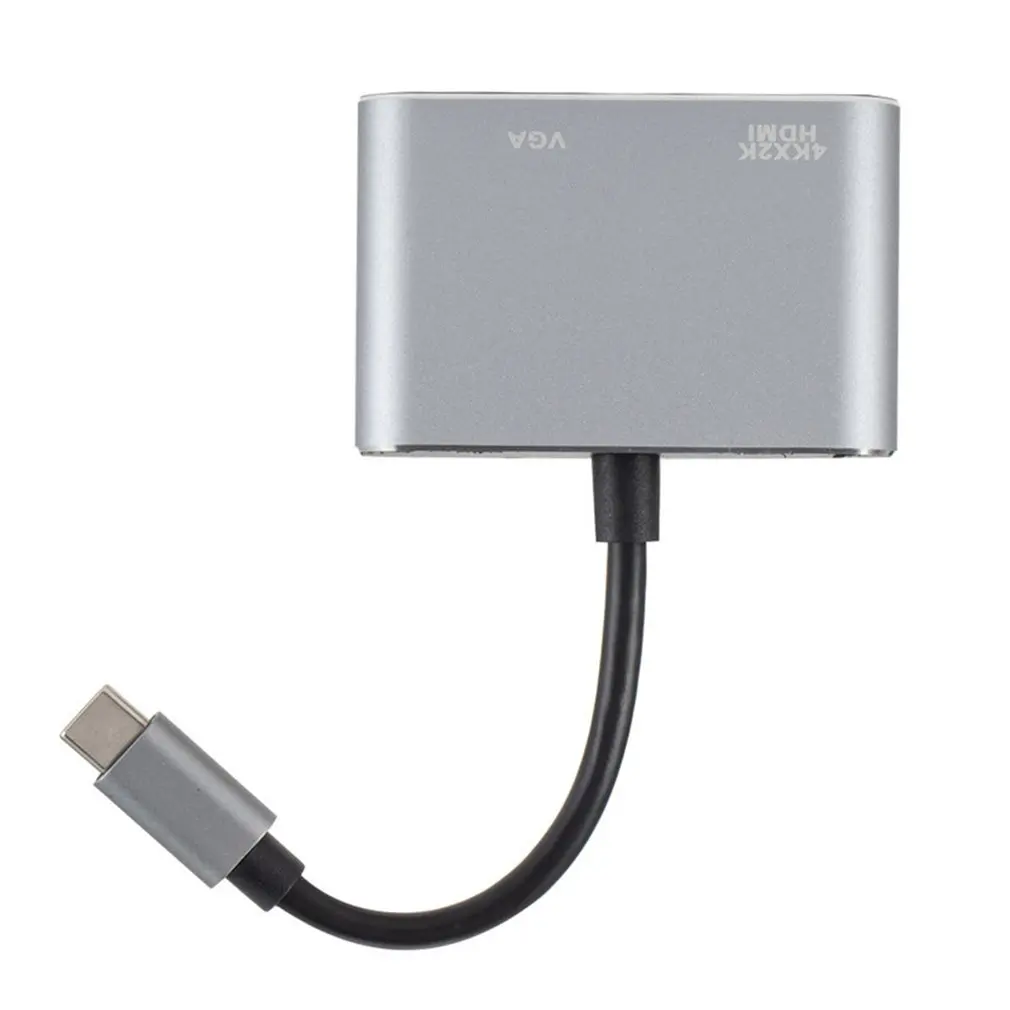 USB C концентратор к HDMI 4K VGA адаптер тип-c к Hdmi+ Vga конвертер для MacBook тип-c два-в-одном адаптер многопортовый конвертер