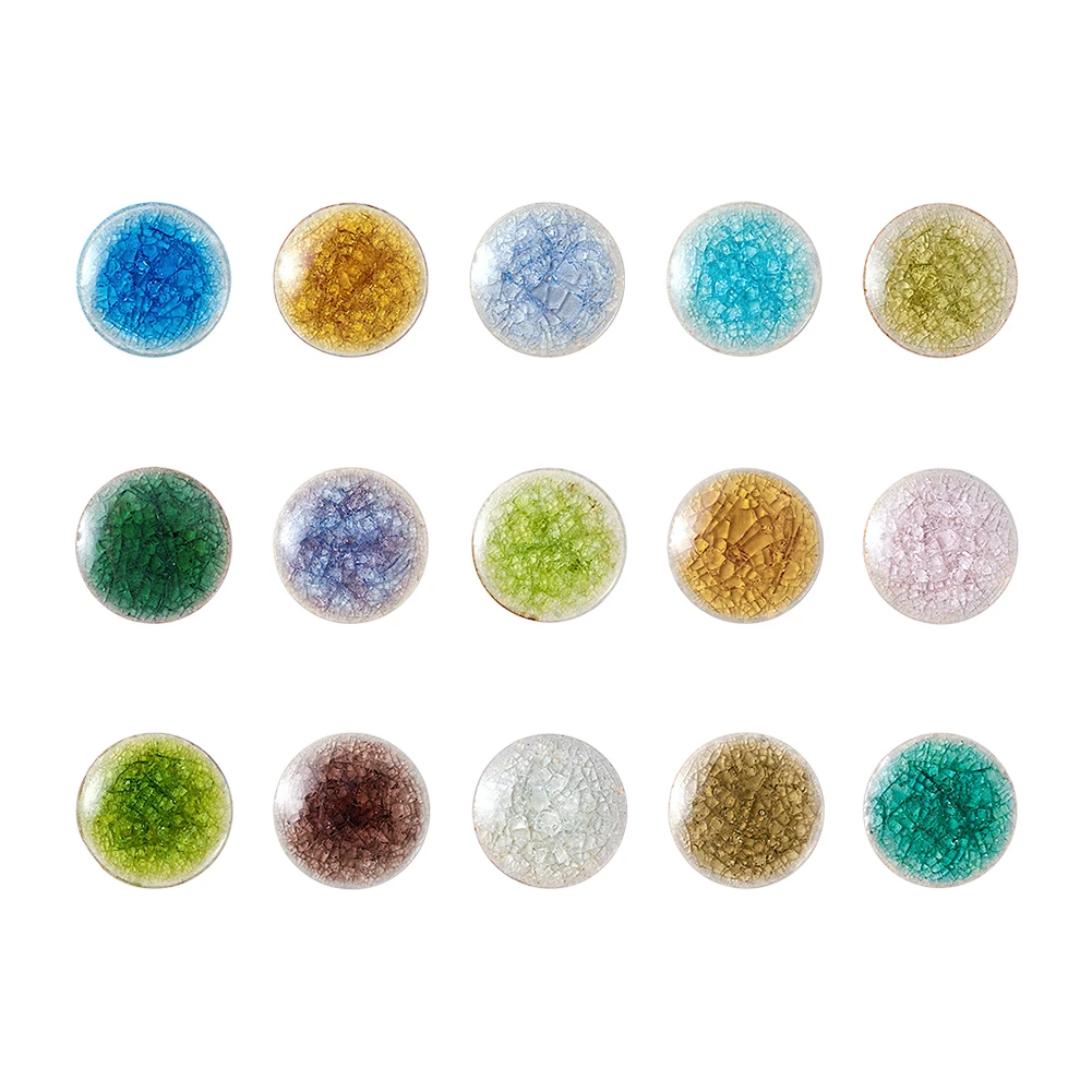 Pandahall 100 Adet grup El Yap m Crackle Porselen Cabochons D z 