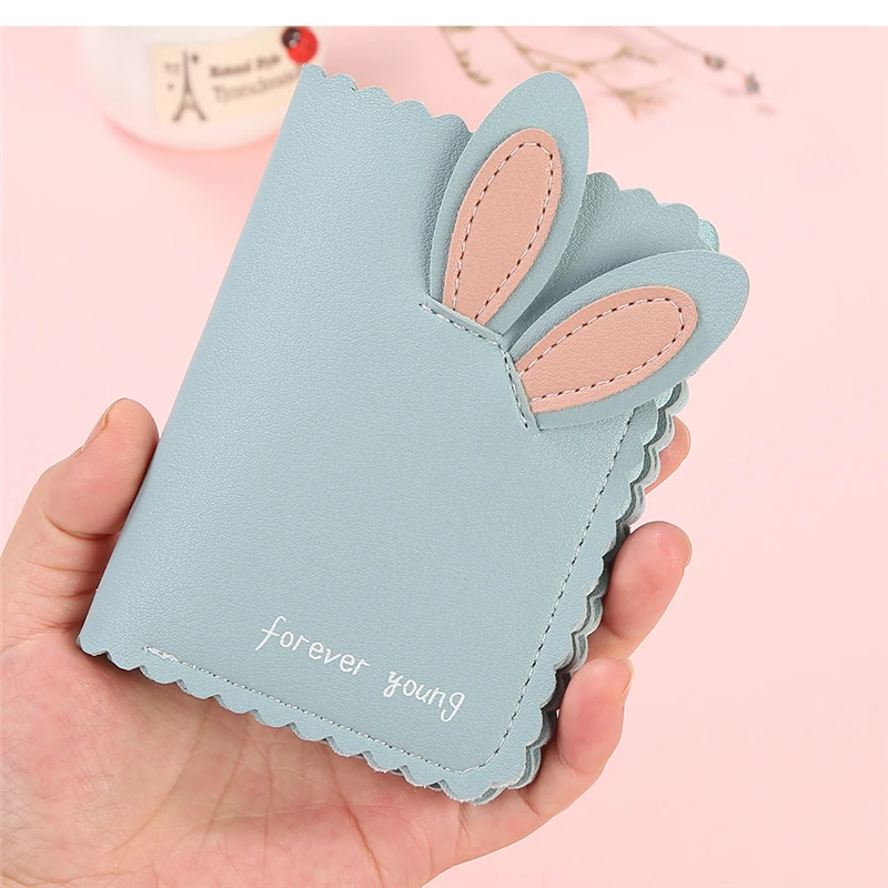 Новинка, женские кошельки Kawaii, милый кролик, держатель для карт, маленький кошелек, женский короткий дизайнерский кошелек, женский кошелек, держатель для денег