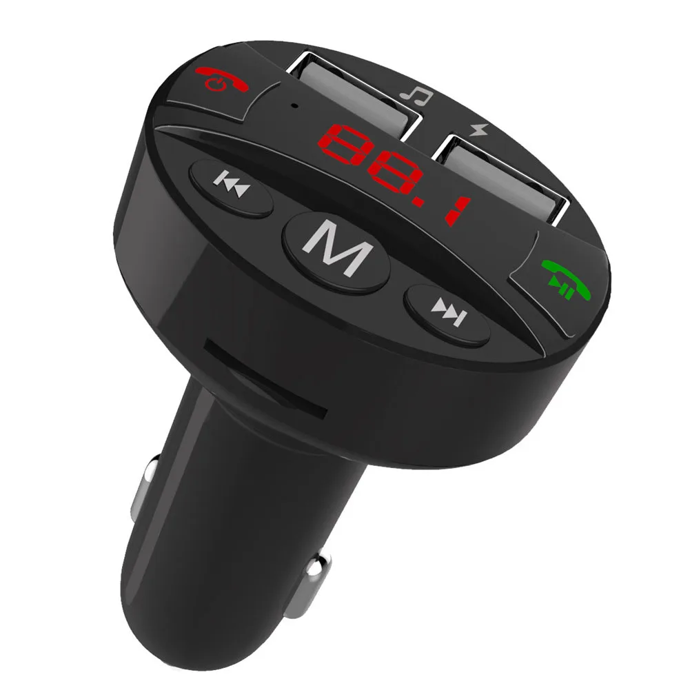 Bluetooth автомобильный двойной USB аксессуары Handsfree электронный адаптер питания fm-передатчик MP3 плеер Беспроводное зарядное устройство TF карта цифровой