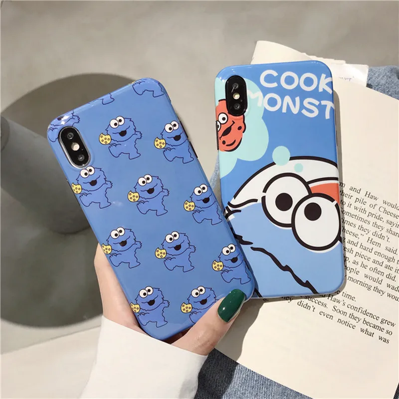 Силиконовый чехол для iPhone 7plus милый телефона с изображением уличного Сезам