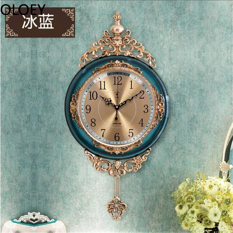 

Luxury Gold Wall Clock Large Living Room Silent Creative Swing Wall Clock Bedroom Quartz Clocks Wall Home Decor Reloj De Pared