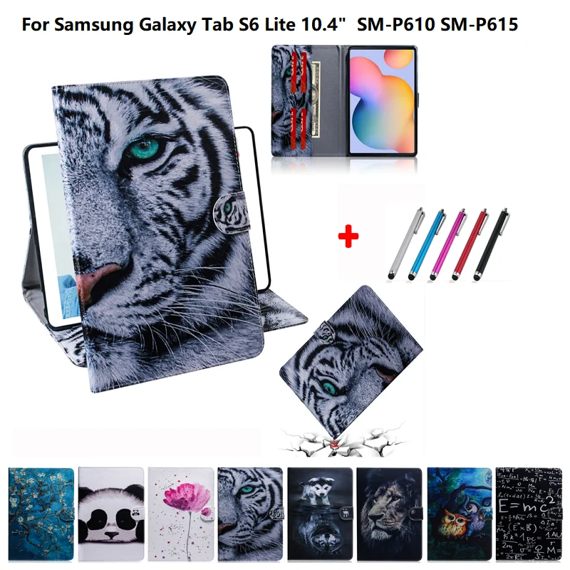 Классный чехол для планшета Samsung Galaxy Tab S6 Lite 10 4 '񟭔 SM P610 P615 подставка + ручка