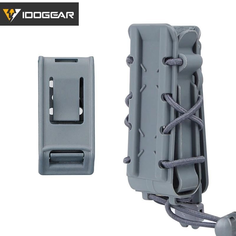 IDOGEAR тактический Чехол для журналов чехол для кружек подсумок для оружия 9 мм Mag Чехол армейский тактический пояс страйкбол сумки 3559 - Цвет: Wolf Gray