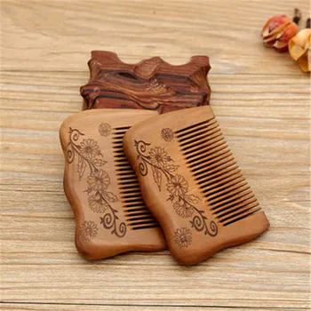 

Hot sale 1 pc Natural Peach Wood Comb Close Teeth Anti-static Head Massage Hair Care Wooden Tools Beauty Accessories