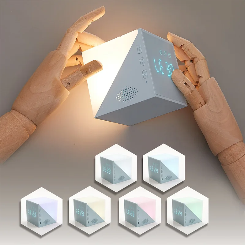 Electronic Small Alarm Clock Children's Creative LED Time Cube Mini Student Mute | Лампы и освещение