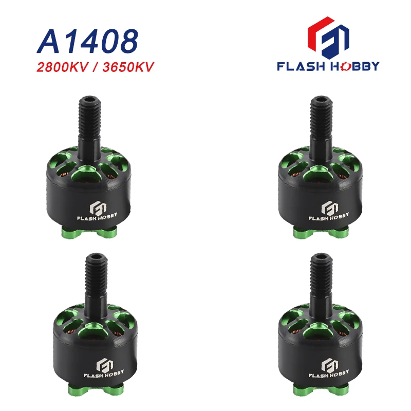

4pcs/lot 1408 FlashHobby A1408 2800KV 3650KV Brushless Motor Mini RC Motor for FPV Racing RC Multicopter drone Part