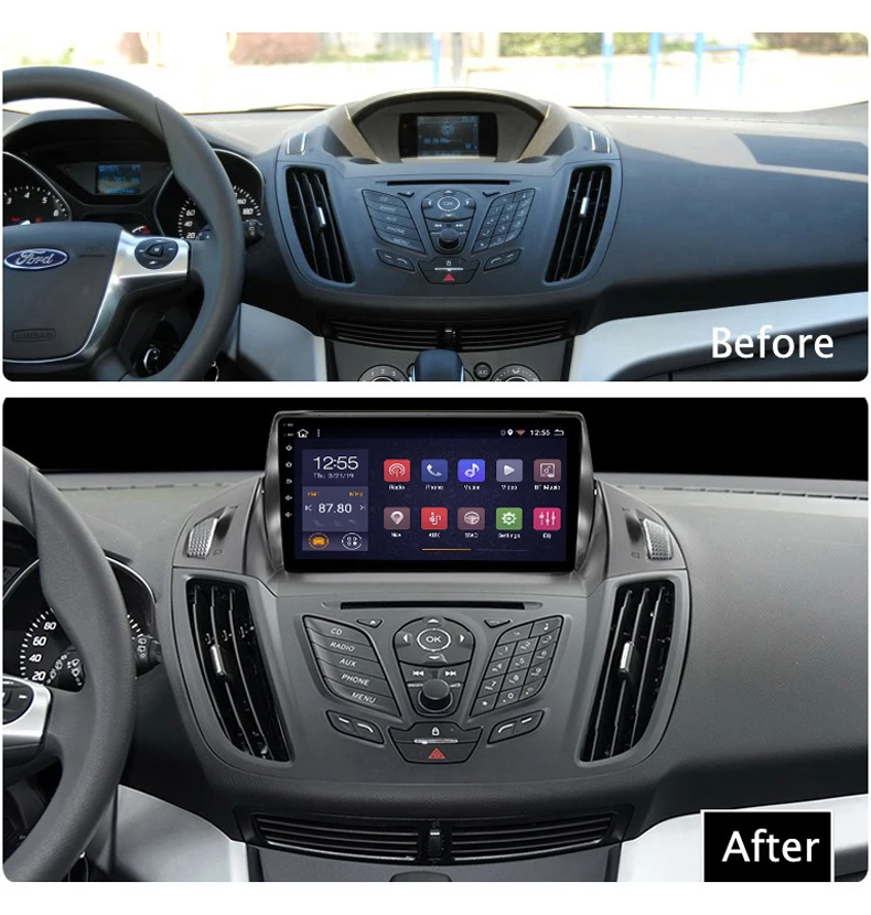 Автомобильный мультимедийный плеер 9 дюймов 2 din Android 10 RDS DSP Wi Fi GPS навигация для Ford