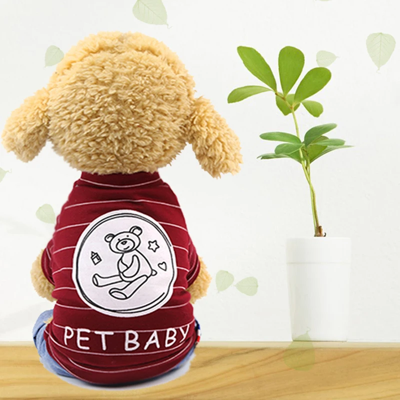 Pet Dog Cartoon Bear Suit Little Medium Dog Cat Spring Summer Clothes Dogs Cats Puppy Kitten Sweater Pets Clothing Pets Supplies