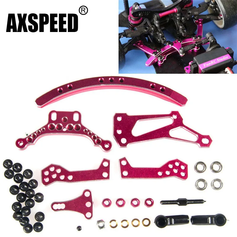 AXSPEED 1 комплект алюминиевая изогнутая дорожка для руля 1/10 радиоуправляемые