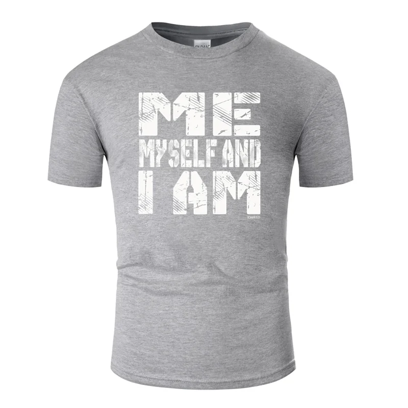 Men-Gray Мода супер я сам и iam фоны футболка для мужчин сплошной цвет размер S-5xl натуральный футболка потрясающий комикс хип-хоп Топ - Цвет: Men-Gray