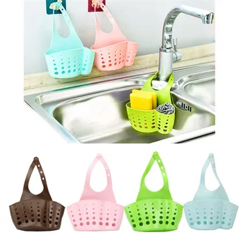 

Sink Shelf Soap Sponge Drain Rack Bathroom Holder Kitchen Storage Suction Cup Kitchen Organizer Sink kitchen Accessories June#1
