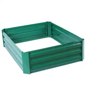 

Galvanized Iron Outdoor Garden Flower Bed Planting Nursery for Vegetable Flower Herb Plant Green Vintage Wood Garden Plant
