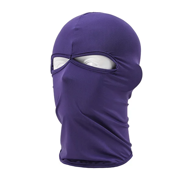 1pc Cycling Face Masks 2 Holes Neck Protect Wicking Headgear Sports Bike Bicycle Riding Hat Head Scarf Full Face Masks Muticolor - Цвет: Фиолетовый