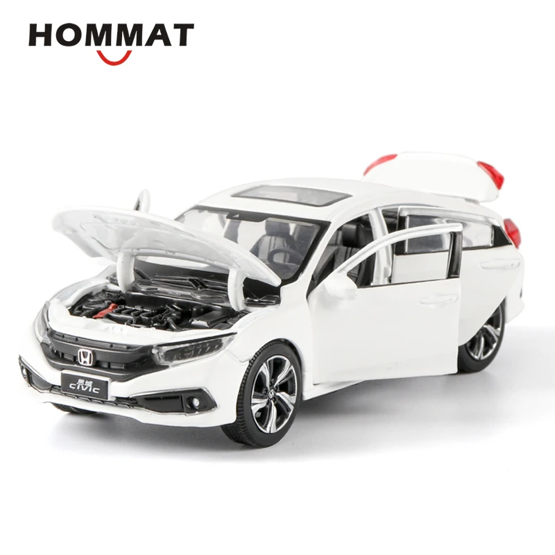 HOMMAT 1:32 Масштаб 2019 Honda Civic модель моделирования автомобиля игрушка из