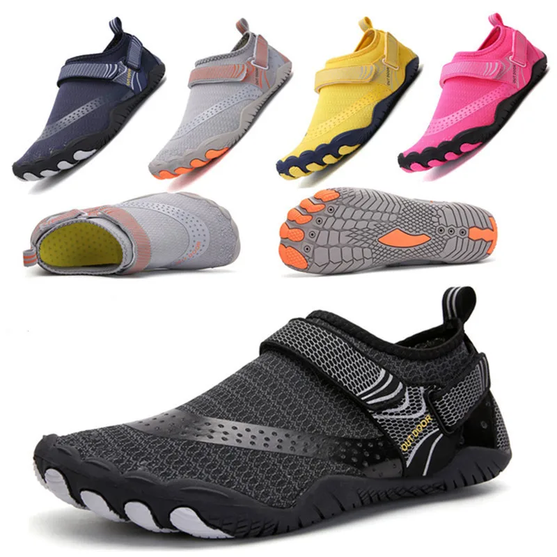 Zapatos de agua para nadar para hombre y mujer, sandalias de playa para exteriores, antideslizantes, de talla grande, para buceo en río y mar