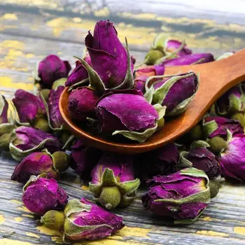 

2020 Chinese Tea Purple Rosebud Rose Buds Dried Flower Floral Herbal Green Food for Health Care YLF568