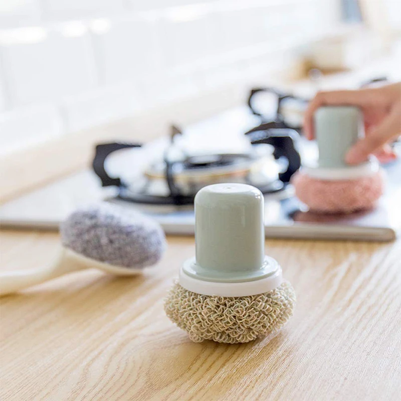 Kitchen Nanofiber Clean Rub Scrubbing Scouring Pad Household Detachable Steel Wool Scrubber for Kitchen Bathroom Cleaning Ball Kitchen Nanofiber Clean Rub Scrubbing Scouring Pad Household Detachable Steel Wool Scrubber for Kitchen Bathroom Cleaning Ball