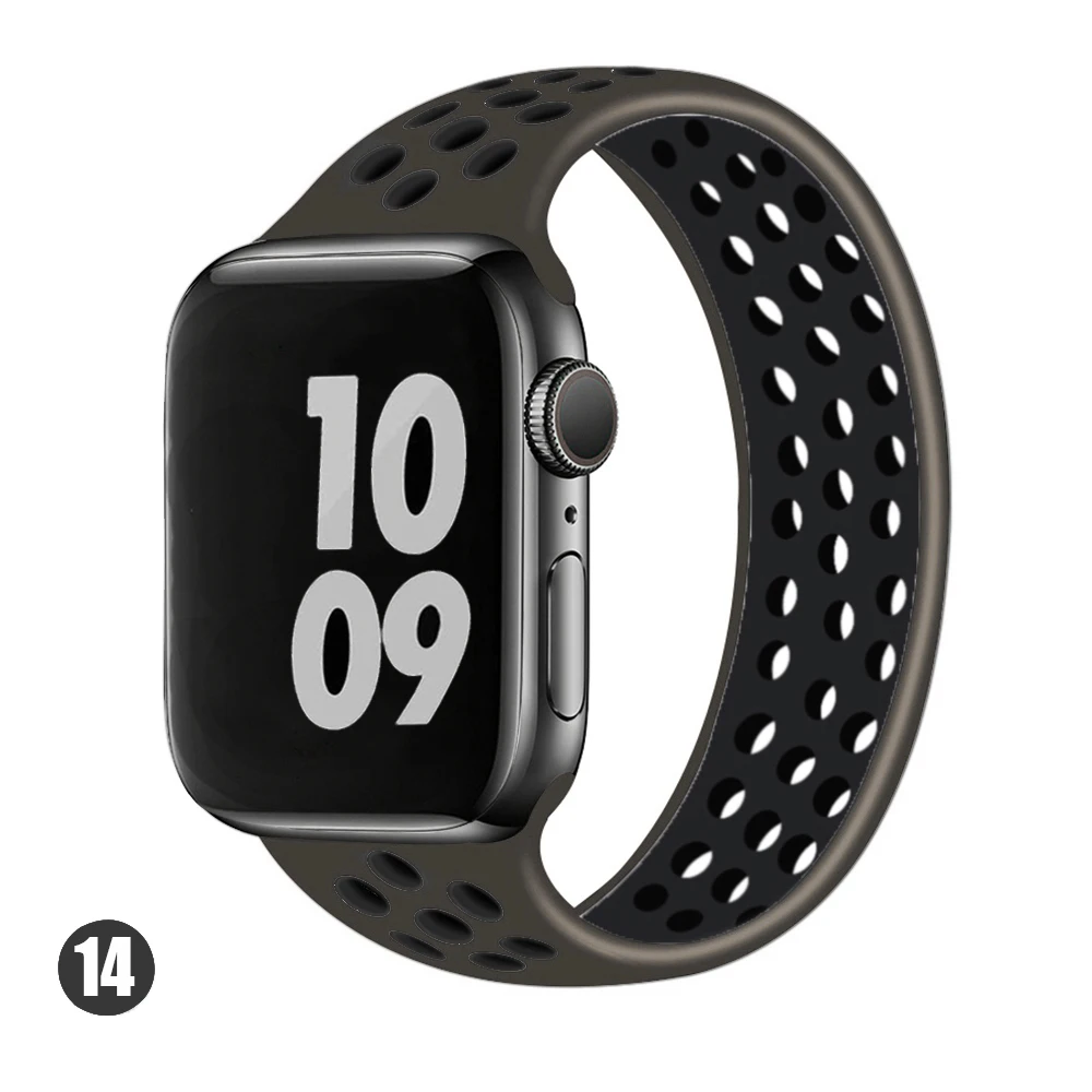 Silicone Solo Loop Strap for Apple Watch Band - Ultra Comfortable Replacement Bracelet