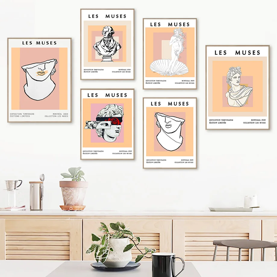 Muses David Washington Line Wall Art Canvas Painting Nordic Poster E Stampe Immagini A Parete Per Soggiorno Vintage Decor