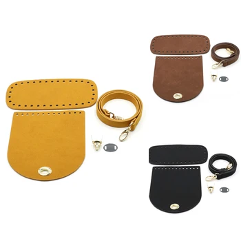 

3Pcs/Set Faux Leather Shoulder Bag Bottom Strap Replacement,Used for DIYknitted Crochet for Handbags(Coffee)
