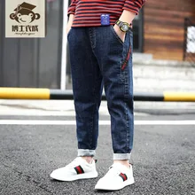 Детская одежда; брюки для мальчиков в ковбойском стиле; коллекция года; стиль; сезон осень-зима; брюки в Корейском стиле; модные бархатные джинсы для больших мальчиков