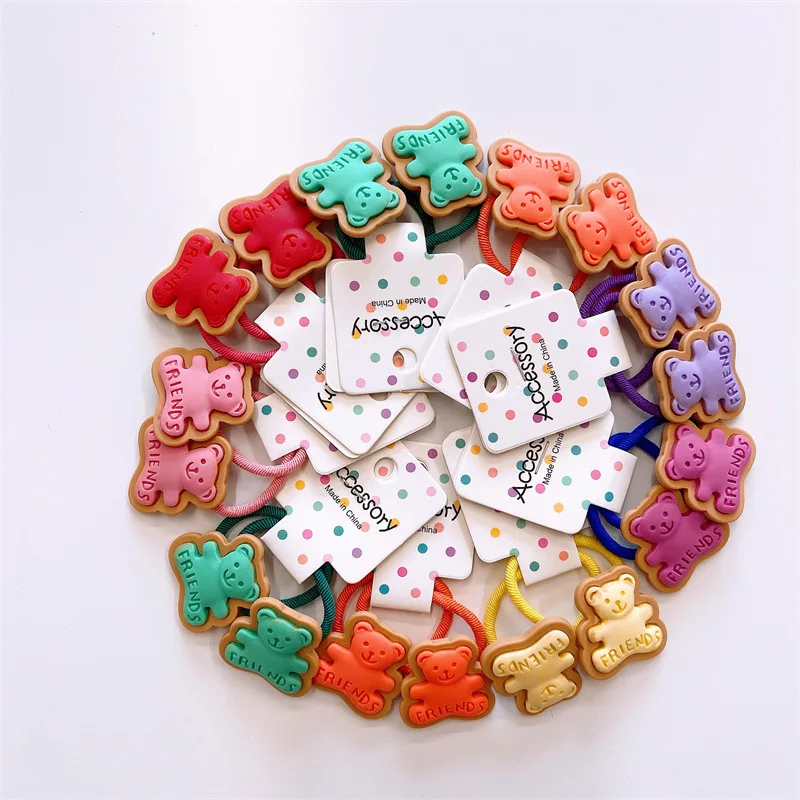 Corda de Cabelo Scrunchies para Meninas Laços de Cabelo Anéis de Corda Bonito Coreano Kawai Animal Elasticidade Crianças Acessórios 2 Pcs 47 2 pcs bonito coreano kawai animal elasticidade