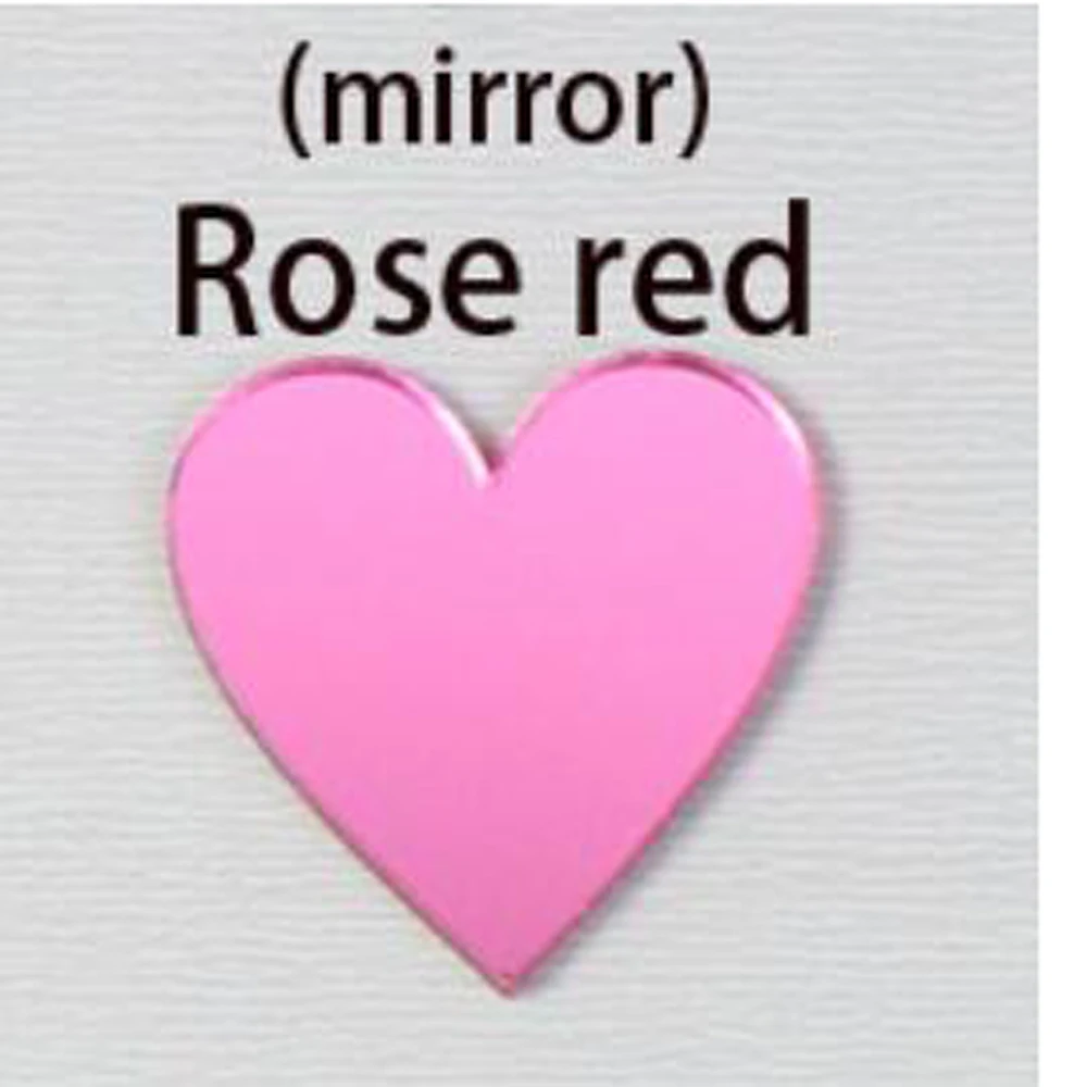 Персонализированные лазерные вырезы имя логотип для бутик подарок детские подарки, на заказ пятиугольник золото акриловое зеркало имя метки для имени - Цвет: mirror rose red