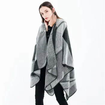 

New European and American fashion winter travel warm banquet high-end cashmere scarf shawl