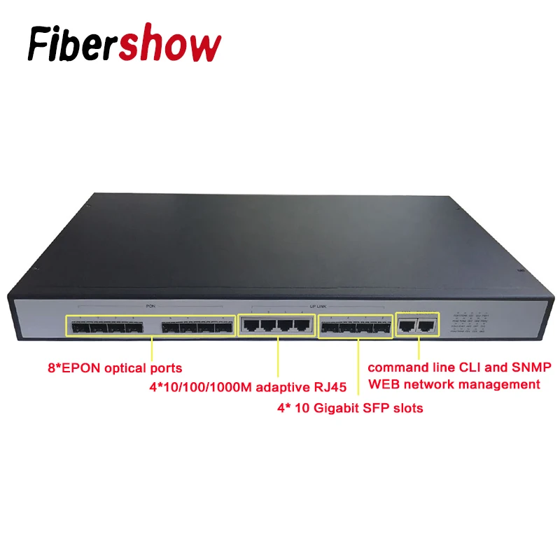 EPON OLT 8PON Ports  FTTH CATV OLT Carrier-grade