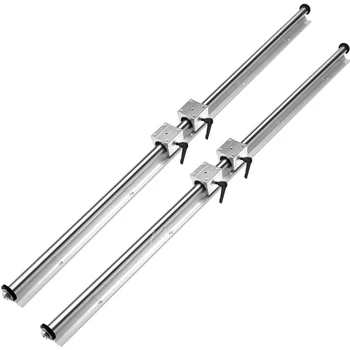 

12mm Linear Rail SBR 2 x Linear Guideway Rail 19.68 inch 500mm , 4 X Bearing Blocks Square Type Carriage for Automated Machines