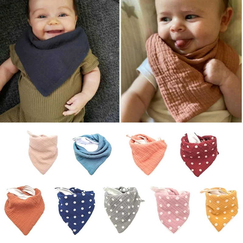 Toddler Triangle Scarf Newborn Burp Cloth Baby Feeding Bibs Soft Gauze Saliva Towel 1pc baby bibs infant feeding bandana drool bibs toddler cotton gauze printed burp cloth newborn saliva towel scarf adjustable