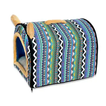 

Fluffy Plush Pet Bed Foldable Non-Slip Dogs Kennel Washable Cat Carrying Nest for Indoor or Outdoor