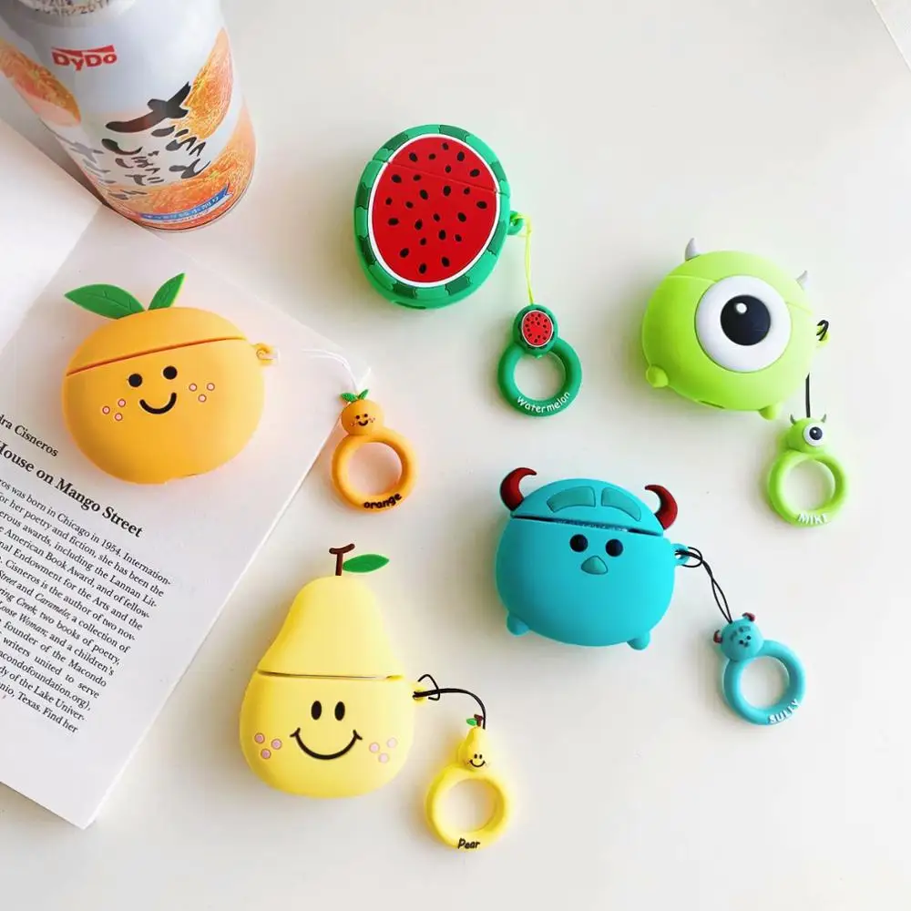 

Fruit Cartoon Wireless Bluetooth Earphone Case For Apple Airpods Silicone Headphones Cases For Airpods 2 Protective Cover