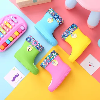 

Cute cartoon children's sneakers warm and cotton，Kindergarten baby rain boots anti-skid