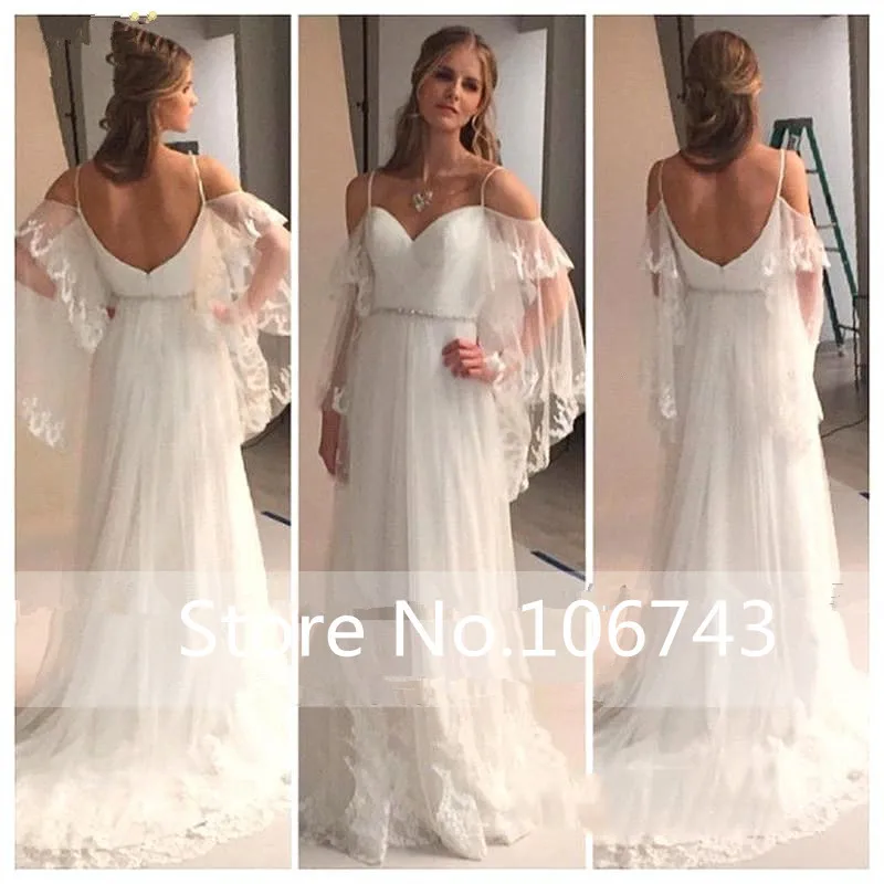 Vestido De Noiva богемное Сексуальное Милое богемное пляжное свадебное платье Robe De Mariee Casamento кружевное платье для матери невесты
