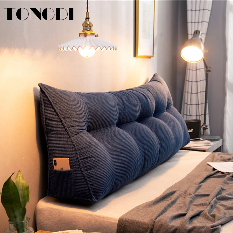tongdi home soft large big pillow back cushion long elastic backrest multifunction luxury decor for bedside seat bed sofa tatami cushion aliexpress