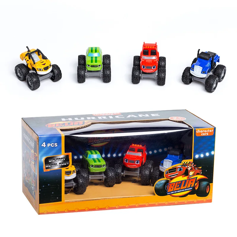 

Biao su Cyclone War Motorcade Alloy Monster Toy Baby Bus Car Model Flame Machine Off-road Model Children Men's