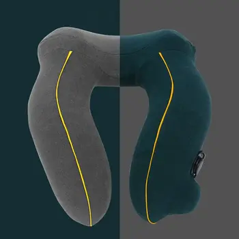 

1Pcs Inflatable U-Shaped Pillow Automatic Neck Push Travel Pillow Adult Airplane Cervical Nap Pillow For Outdoor Office Travel