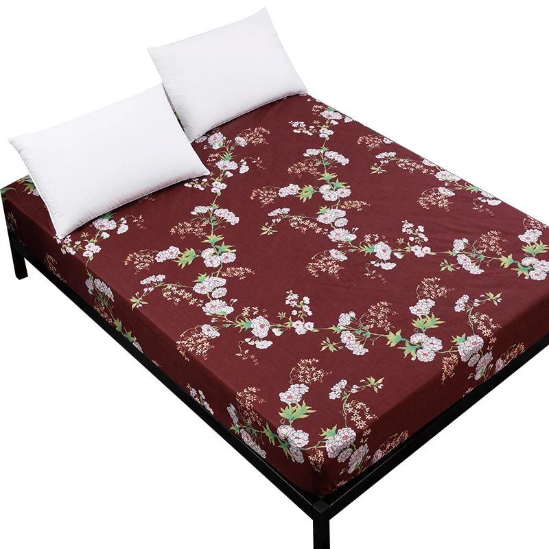 

Breathable Waterproof Printing Bed Mattress Cover Waterproof Mattress Protector Pad Fitted Sheet Separated Linens with Elastic
