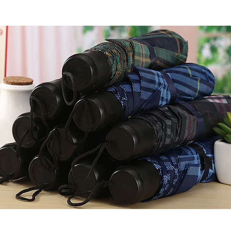 

8k Manual Umbrella Couples Floral Plaid Solid Color All-Weather Umbrella Three Fold UV-Protection Advertising Umbrella