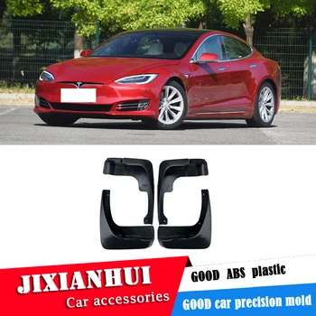 

For Tesla model S 2017-2020 Mudflaps Splash Guards Front With the color and rear Mud Flap Mudguards Fender Modified special