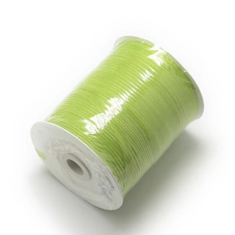 Pandahall лента из органзы, галлония, белый, черный, 1/"(3 мм); 1000 ярдов/рулон(914,4 м/рулон