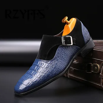 

mens formal shoes Stylish business Gentleman's comfortable buckle Men Designer Formal Dress Business big size 48 A57-33