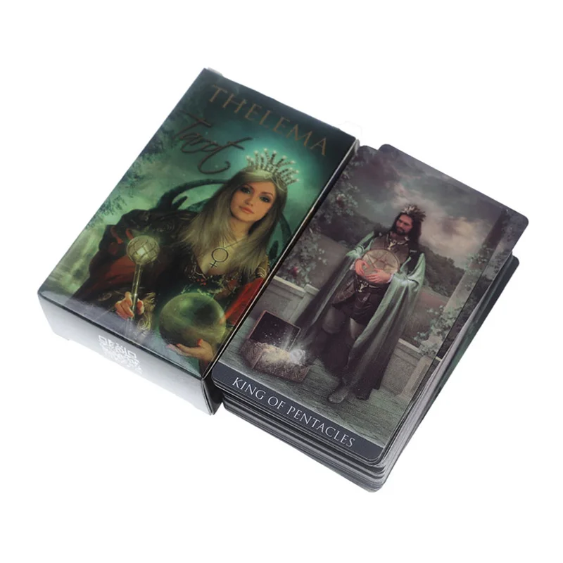 Thelema-cartas del Tarot versión Oracle Divination Fate, juego de mesa con guía en PDF, 78 Uds.