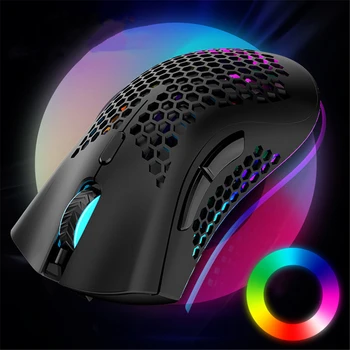 

Wireless Gaming Mouse for PUBG Game for Desktop Notebook PC Honeycomb Design Rgb Light 7 Buttons Mice Game-Grade Chip