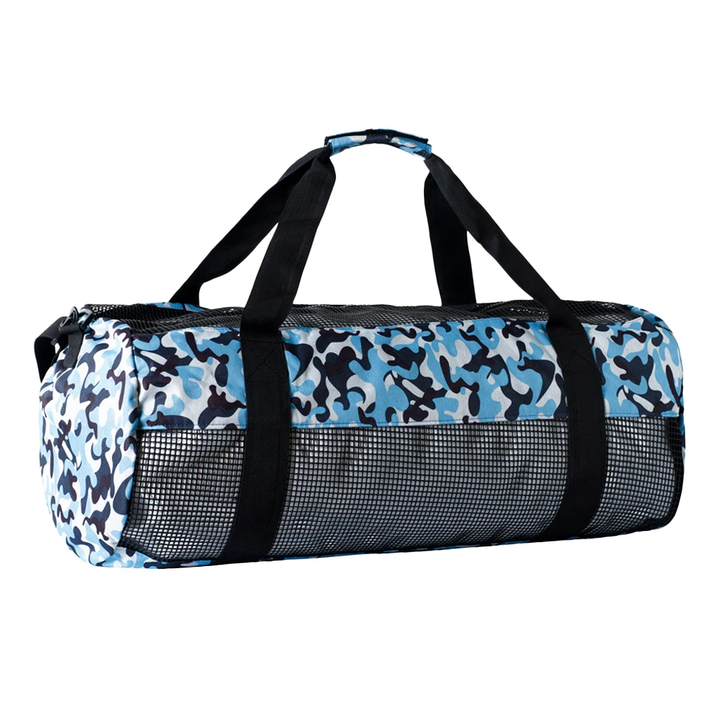 Durable Dive Mesh Duffel Bag Snorkeling Retractor Lanyard Holder Hook Carabiner for Diving Water Sports