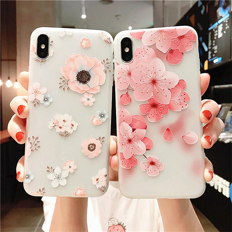 Чехол с тиснеными цветами персика для телефона Huawei P30 lite P20 Mate 30 20 Pro P Smart PLUS 2019