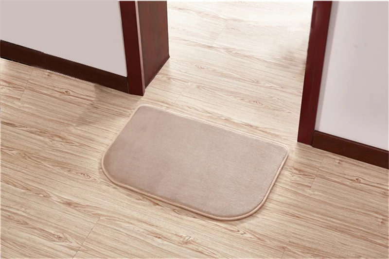 qian tuo Soft Coral Fleece Bathroom Doormat Non-slip Floor Rug for Toilet Absorption Memory Foam Foot Pad for Gate 40*60/50*80/60*90cm - Цвет: qian tuo