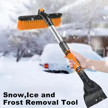 

Glass Brush Winter Car Windshield Ice Scraper Extendable Stainless Steel Remover Cleaner Tool Broom Wash Accessories